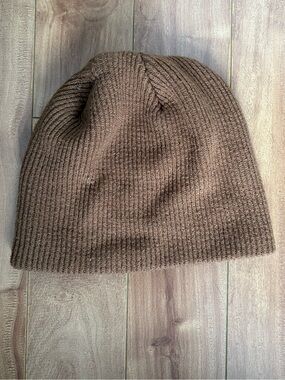 BDG Brown Ribbed Knit Beanie